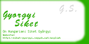 gyorgyi siket business card